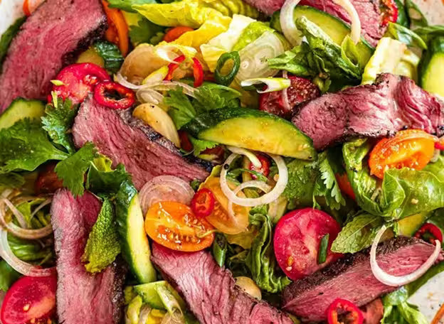 Holy Wagyu meal presentation with fresh sides
