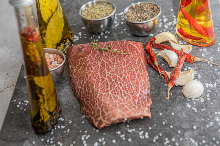 American Wagyu Beef Flat Iron Steak Kosher Holy Wagyu