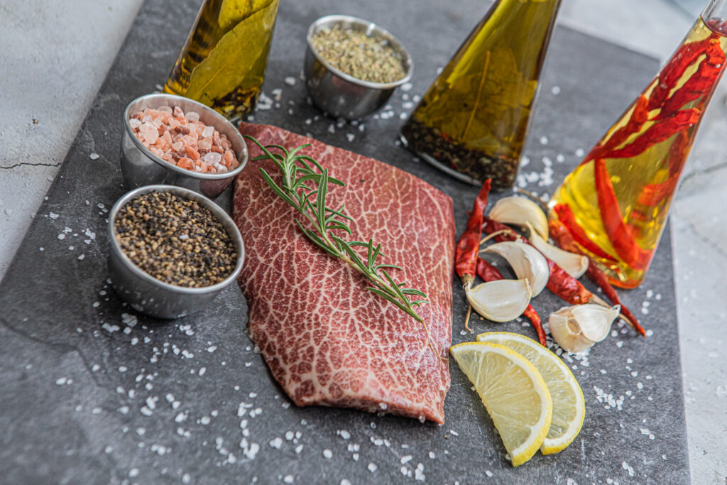 American Wagyu Beef Flat Iron Steak Kosher Holy Wagyu