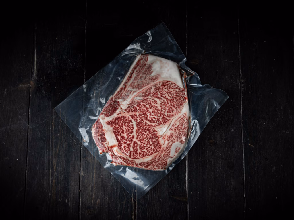 wagyu beef stored in vacuum seal