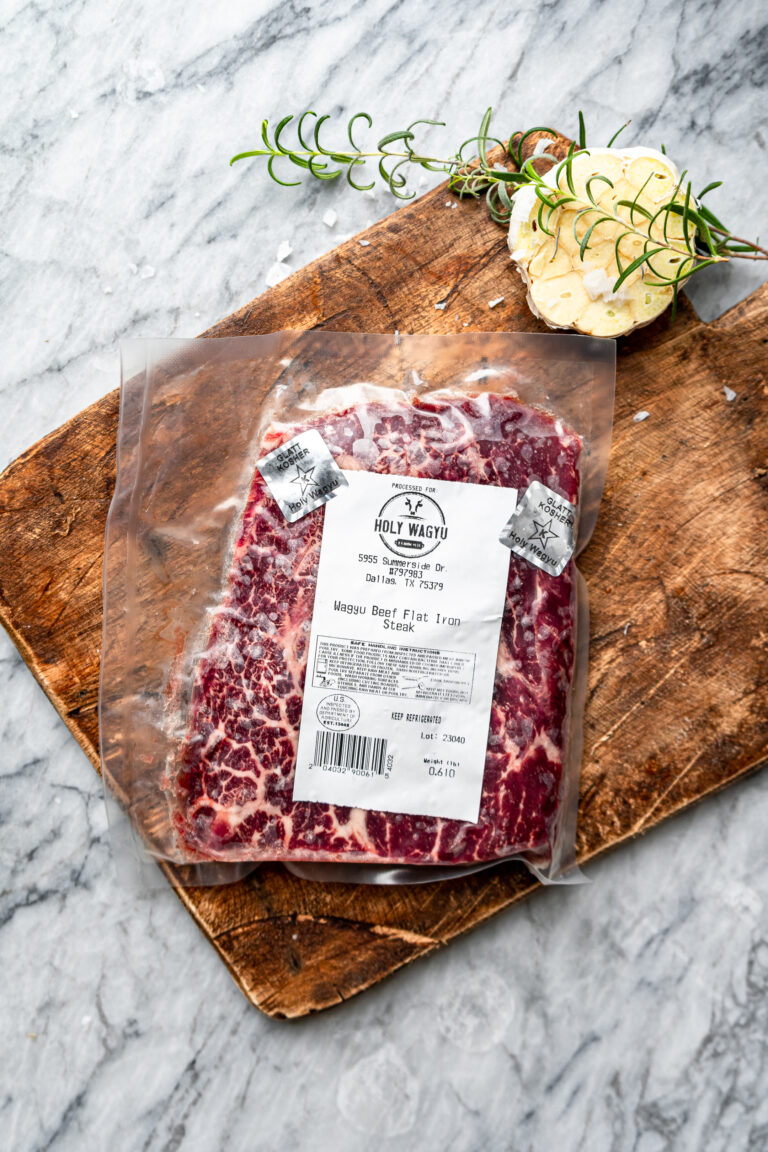 Flat Iron Steak F1 American Wagyu Beef Kosher Holy Wagyu