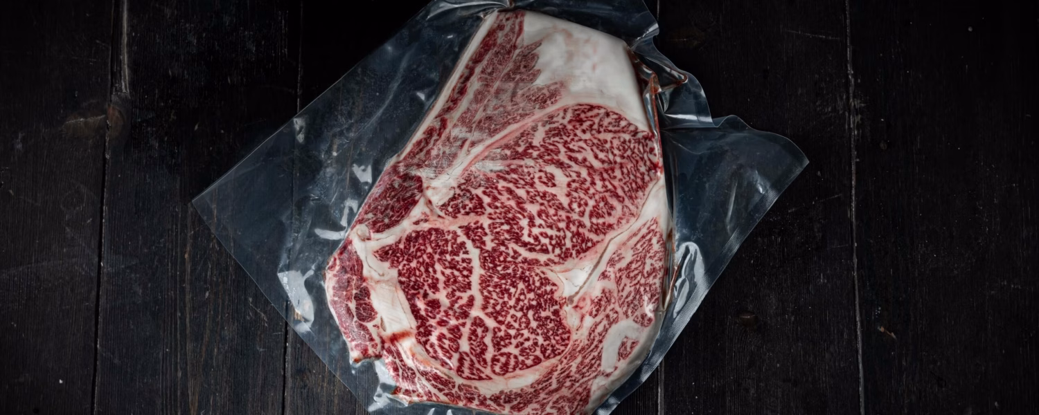 wagyu beef stored in vacuum seal